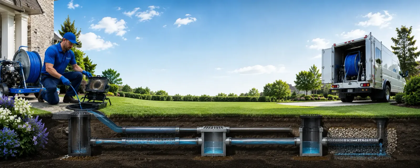 Outdoor drain cleaning information for Roulette, PA